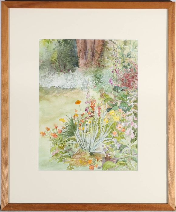 Margaret Lister - Framed 20th Century Watercolour, Summer Borders