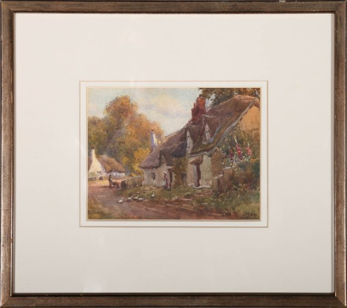 Joseph William Milliken (1865-1945) - Framed Watercolour, A Gloucestershire Lane
