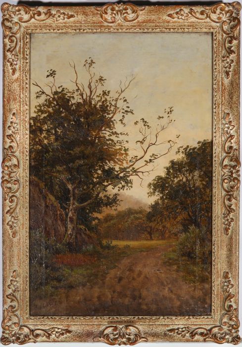 Follower of William Henry Pike RBA (1846–1908) - Framed 1997 Oil, Dartmoor Woods