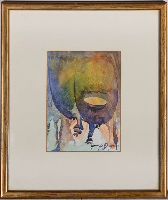Framed 1995 Watercolour - Fluidity