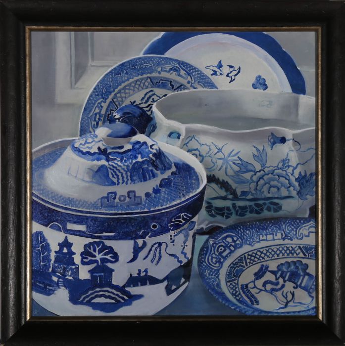 Hayley Whittingham - Contemporary Oil, Blue and White China