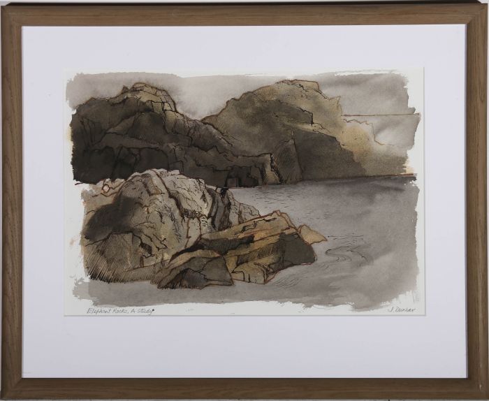 Jim Dunbar PRSW, RWS (b.1949) - Contemporary Watercolour, Elephant Rocks