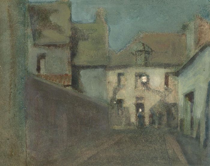 1904 Watercolour - A Dark November Evening