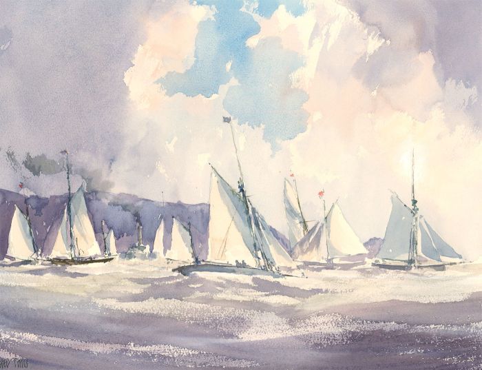Peter Toms RSMA (b.1940) - 20th Century Watercolour, The Yacht Race