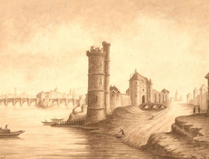 A. Renaud - Late 19th Century Watercolour, La Tour De Nesle