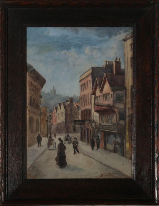 S. P. King - 1887 Watercolour, Small Street, Bristol