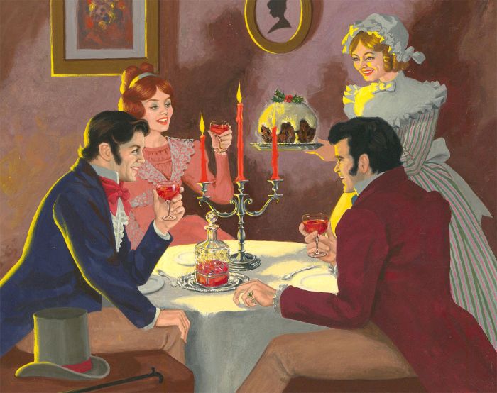 20th Century Gouache - A Victorian Christmas