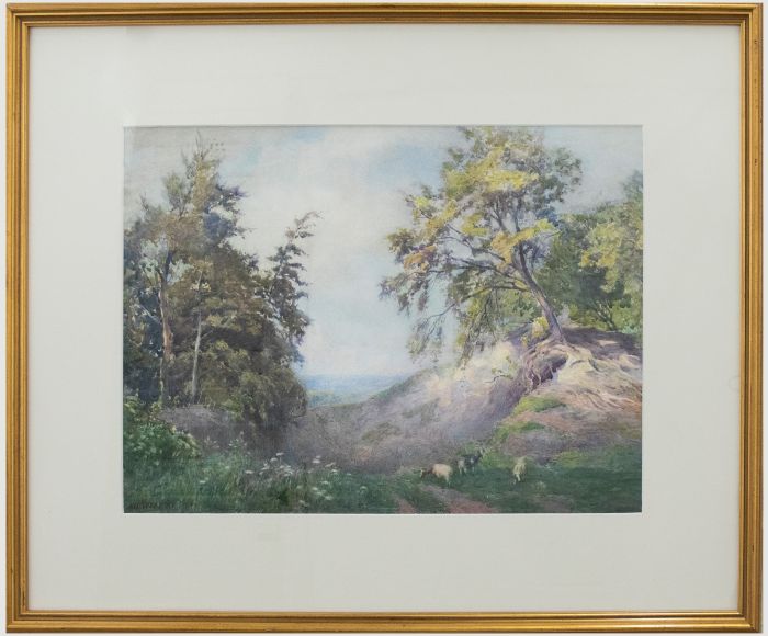 Max Ludby RI, RBA (1858-1943) - Framed Watercolour, A Surrey Woodland