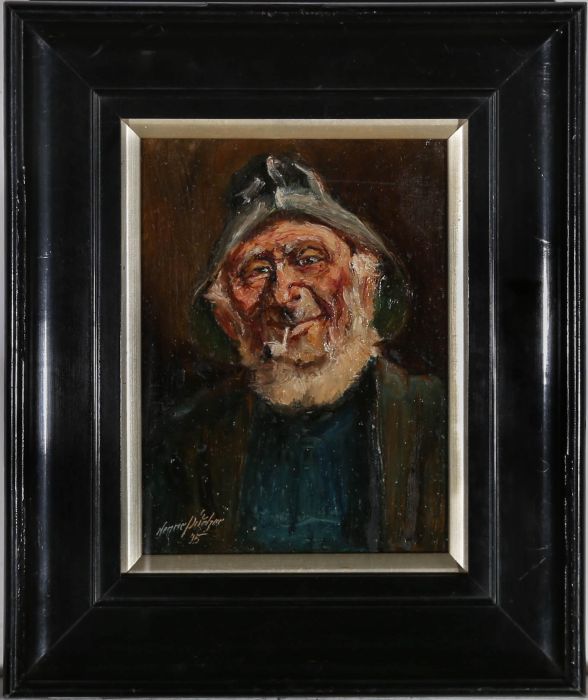 Henrie Pitcher (fl.1880-1904) - 1875 Oil, Fisherman with a Pipe