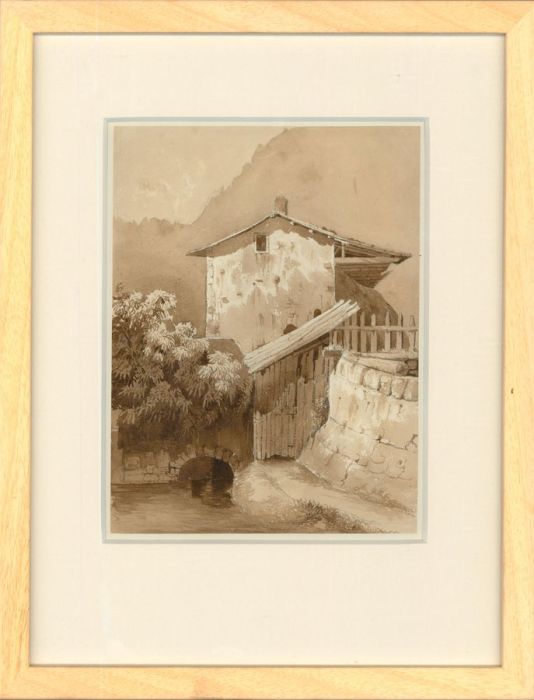 Follower of Simeon Fort (1793-1861) - Framed Watercolour, French Mill