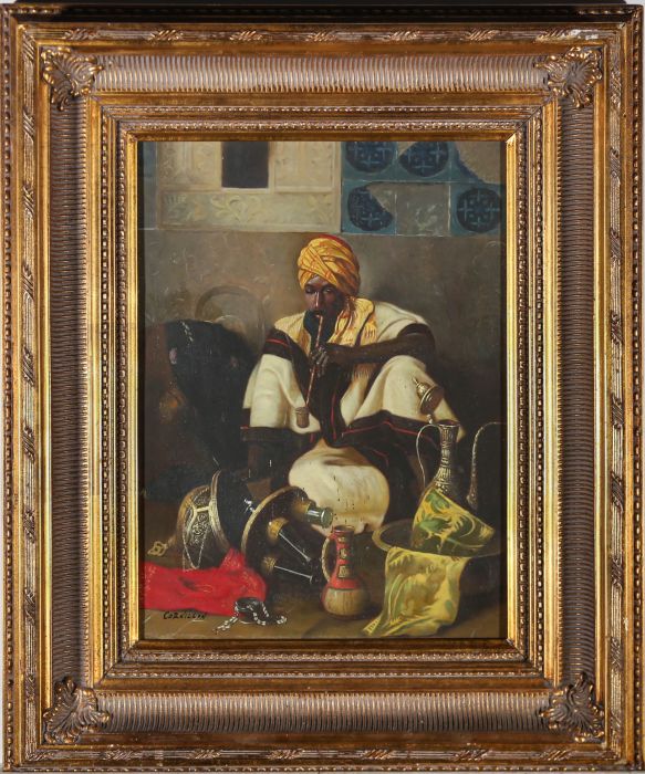 Cornillon, Manner of Antonio Fabrés (1854–1938) -Contemporary Oil, A Quiet Smoke