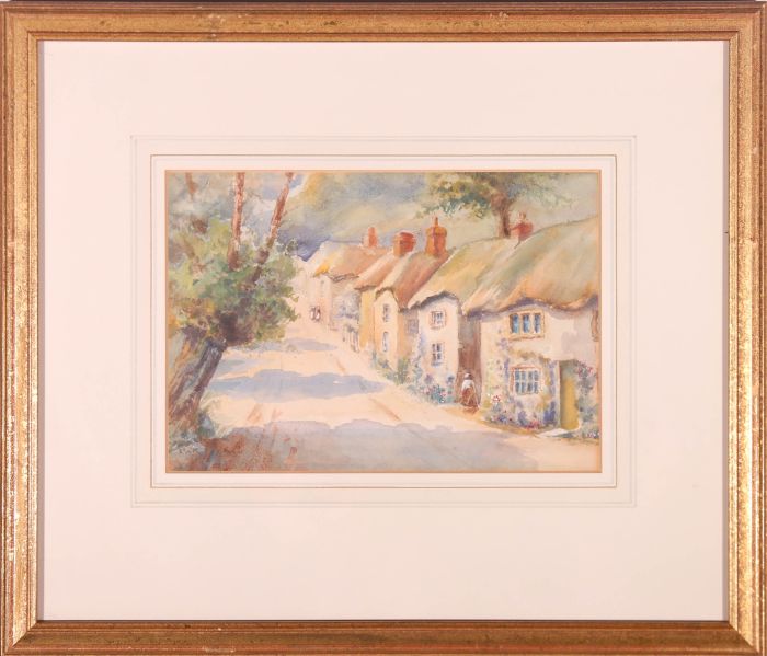 Arthur Spooner (1873-1962) - Framed Watercolour, A Sunny Village Street