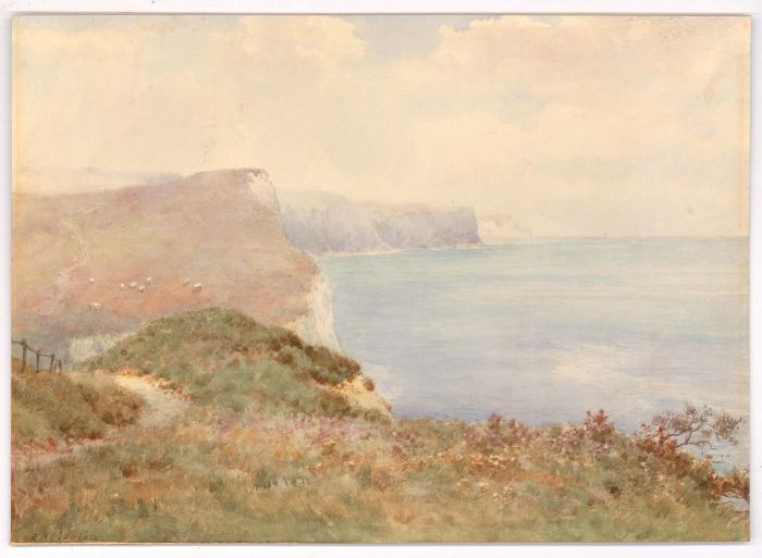 E. H. Morton - Early 20th Century Watercolour, White Cliffs of Dover