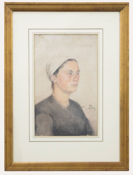Framed Late 19th Century Watercolour - Peasant Women