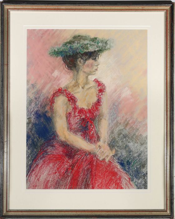 Maureen Jordan - 20th Century Pastel, The Green Hat