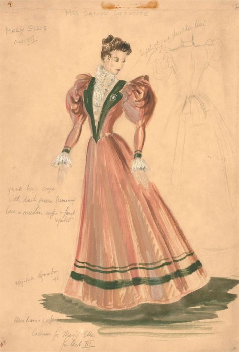 c.1946 Watercolour - Costume for Mary Ellis