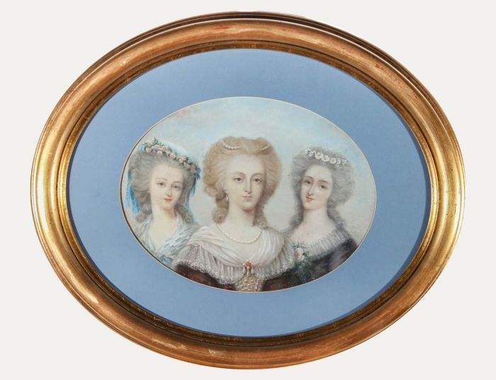 Early 20th Century Pastel - Marie Antoinette, Elizabeth & Princess de Lamballe