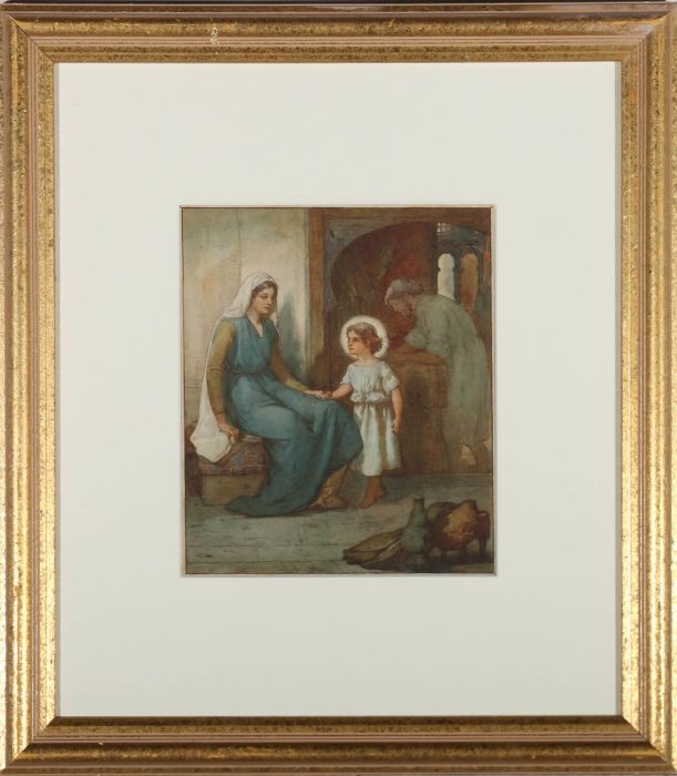 John Lawson (b.1838) - Late 19th Century Watercolour, The Holy Family