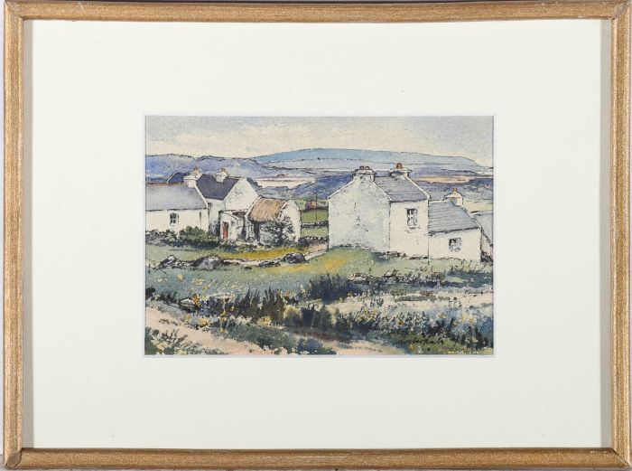 Hans Weberpals - Framed 20th Century Watercolour, White Cottages