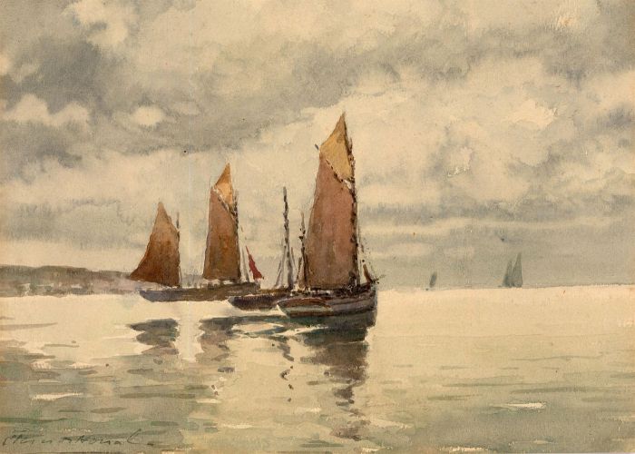 Late 19th Century Watercolour - A Trio of Boats