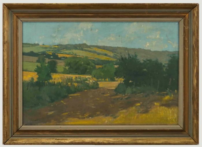 Herbert Victor Tempest (1913-2003) - Framed Mid 20th Century Oil, Summer Fields