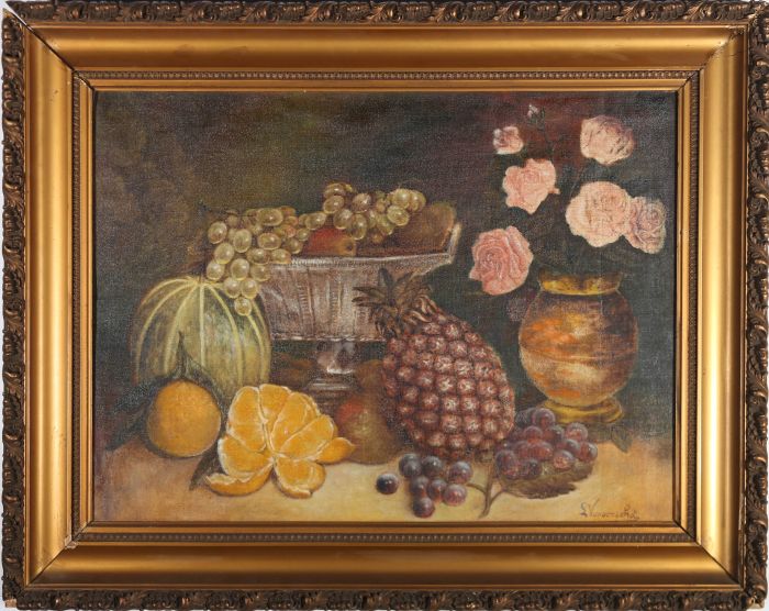 After Louis Vanaerschot (1896-1984) - 20th Century Oil, Tropical Still Life
