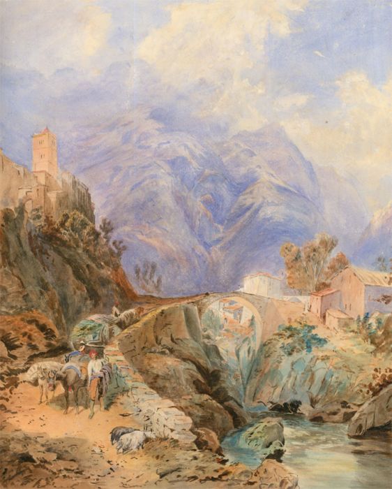 Circle of Thomas Rowbotham (1823-1875) - 19th Century Watercolour, Italian Town