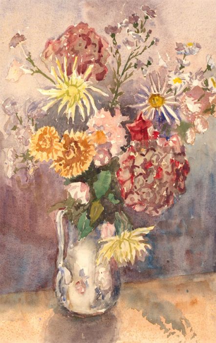 Constance Cane - 1975 Watercolour, Late Summer Flowers