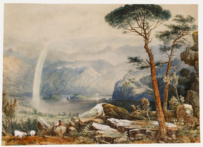 Mid 19th Century Watercolour - Classical Landscape