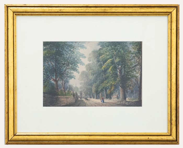 Mary Webster - Framed 1852 Watercolour, A Church in Eastbourne
