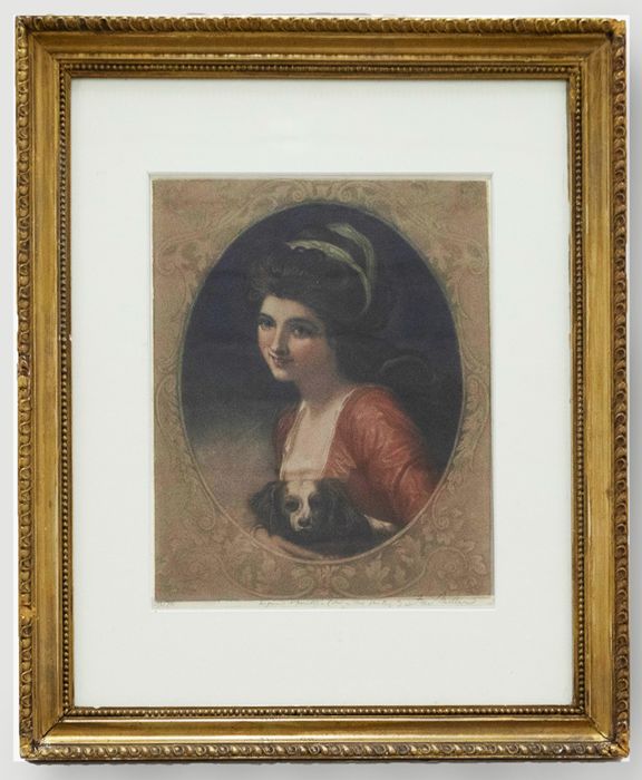 Frederick Miller after Romney - 19th Century Mezzotint, Lady Hamilton as Nature