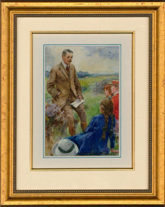 Thomas Overnell (1872-1961) -Early 20th Century Watercolour, Now Tell Us, Hubert