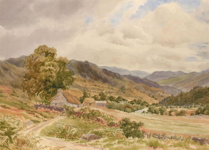 Early 20th Century Watercolour - Farm Cottage Near Killin, Scotland