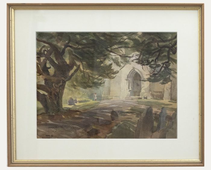 Arthur Miles RI (1905-1987)- Framed Mid 20th Century Watercolour, Yews at Nevern