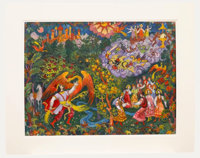 Helen Steinthal (1911-1991) - 20th Century Gouache, Battle With The Phoenix