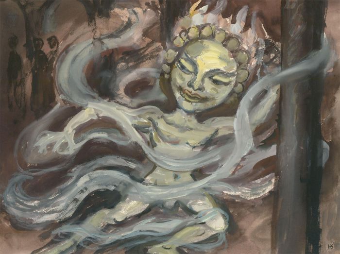 Helen Steinthal (1911-1991) - 20th Century Gouache, Woman in the Wind