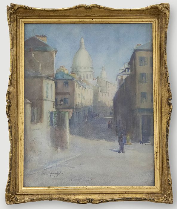 Karl Gamley - Early 20th Century Watercolour, Sacre Coeur, Paris