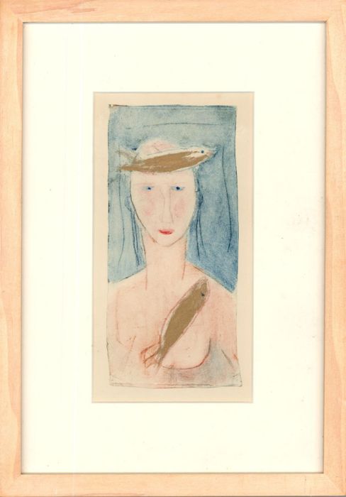 Manner of John Bellany - Framed Contemporary Etching, Women With Fish I
