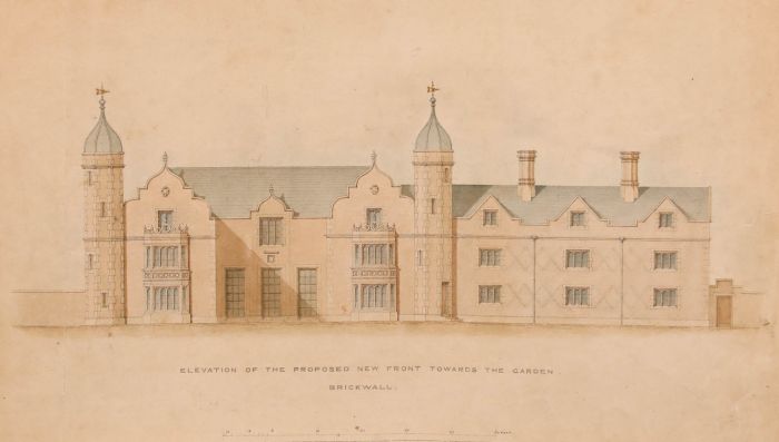Sydney Smirke RA (1797-1877) - Pair of 1839 Watercolours, Brickwall House