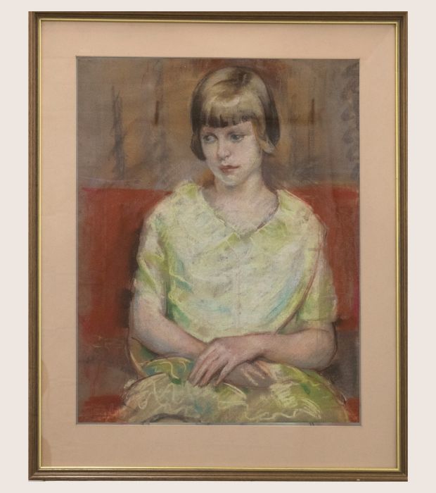 James Arden Grant (1885-1973) - Pastel, Portrait of a Young Girl
