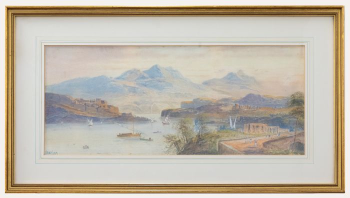 Lennard Lewis (1826-1913) - 1899 Watercolour, Italian Lake Scene