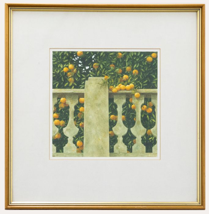 Nigel Ashcroft (b.1951) - 1989 Watercolour, Balustrade in Callosa d'en Sarrià