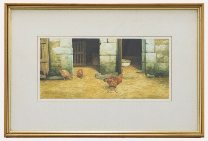 Nigel Ashcroft (b.1951) - Contemporary Watercolour, Chicken Run
