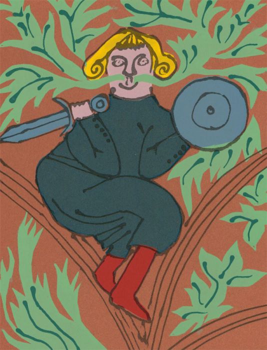 Gill Wilson - 1993 Silkscreen, Carving in the Quire, Winchester Cathedral III
