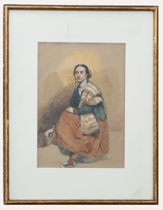 Manner of John Frederick Lewis (1805-1876) - Watercolour, Seated Spanish Lady