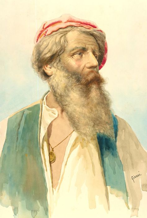 Gianni - Early 20th Century Watercolour, Portrait of an Italian Man