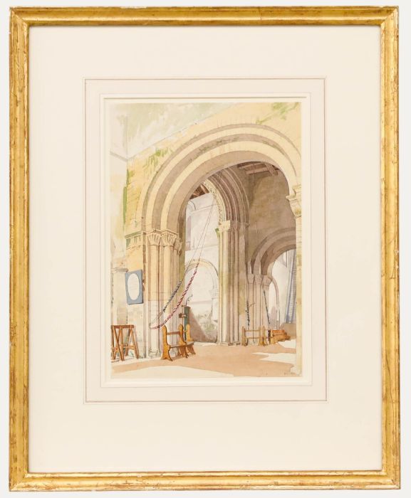 Henry W. Stock (1825-1909) - Framed 1873 Watercolour, Saint Mary de Haura