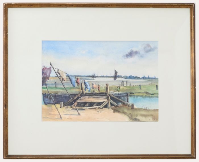 M. Jessie Lovell - 20th Century Watercolour, Breezy Weather at Rye