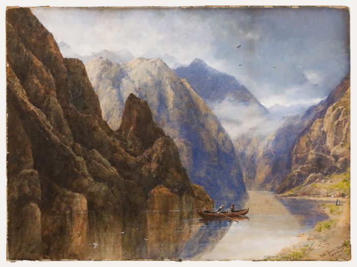 Edgar E. West  (act 1857-1892) - 19th Century Watercolour, Nordfjord