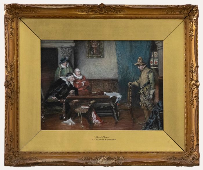 Follower of Albert L. Burroughs (1881-1916) - Framed Watercolour, Bad News